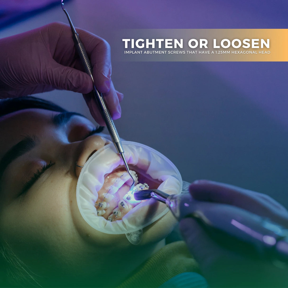 3 Pc Hex Driver 1.25mm Ratchet For Dental Implant Abutment screw Tools