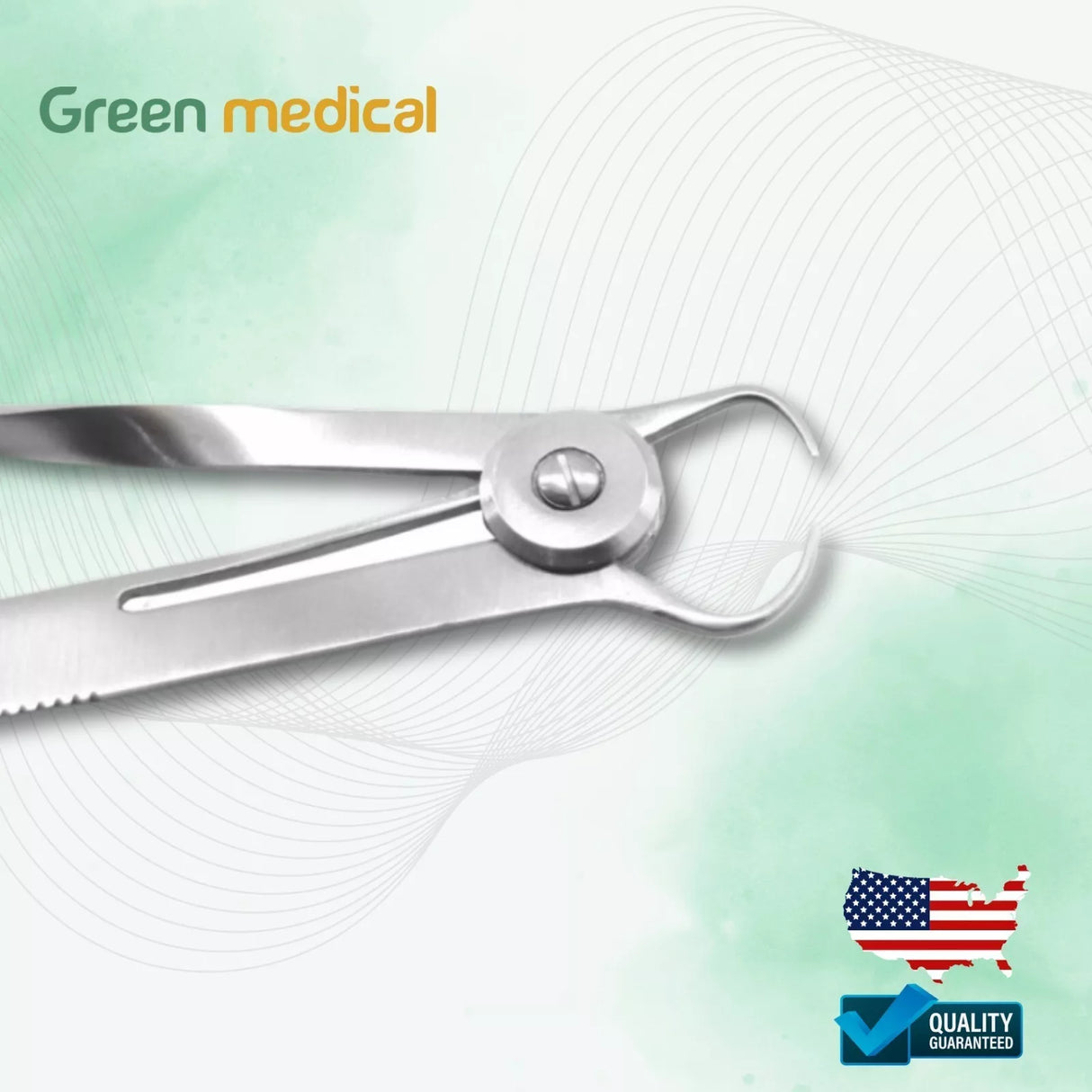 Crown IWANSON Gauge 4" Blunt Spring Measuring Caliper Jewelry Lab Instruments German Grade