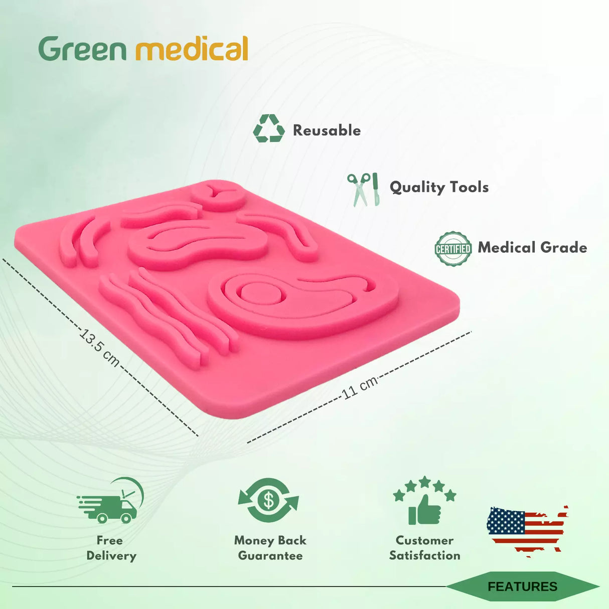 Laparoscopic Silicon Suture Pad G8 Practicing Surgeons Doctors & Student