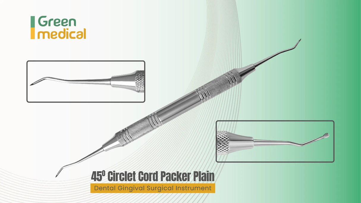 45 Degree Circlet Cord Packer Plain Dental Gingival Surgical Instrument