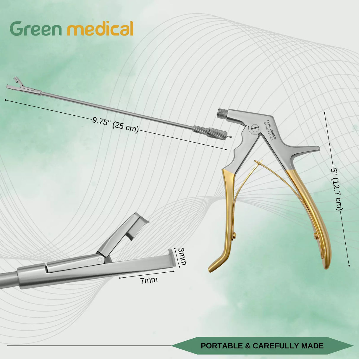 Baby Tischler Rotating Cervical Biopsy Punch Forceps 3x7mm Bite Tip Up