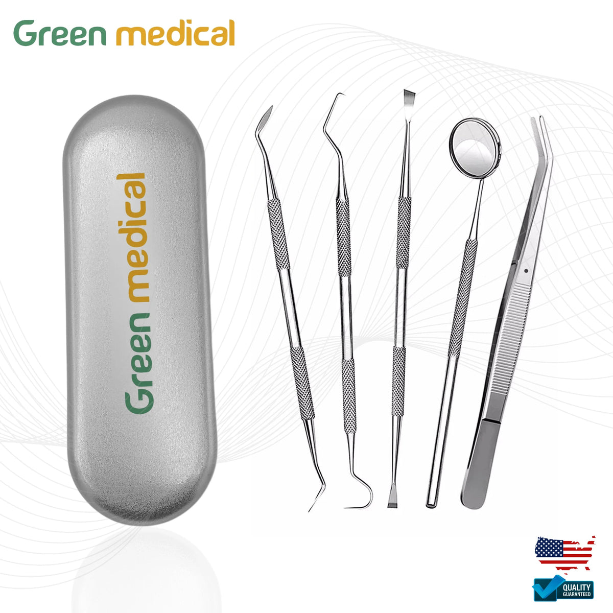 Professional Dental Oral Hygiene Kit 5 Tools Deep Cleaning Scaler Teeth Care Set