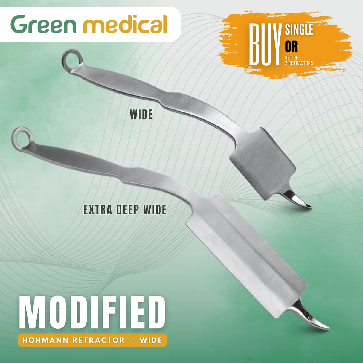 Modified Hohmann Retractors – Deep & Extra Deep Wide Orthopedic Surgical Tools