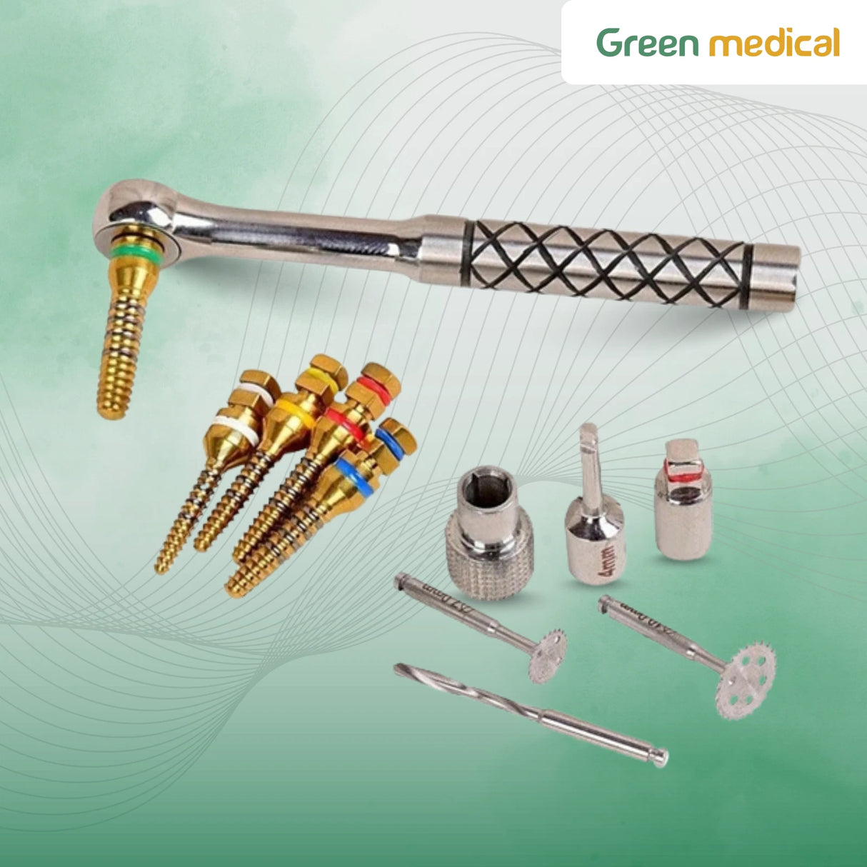 Dental Bone Expander Kit Sinus Lift With Saw Disks Surgical Implant Instruments