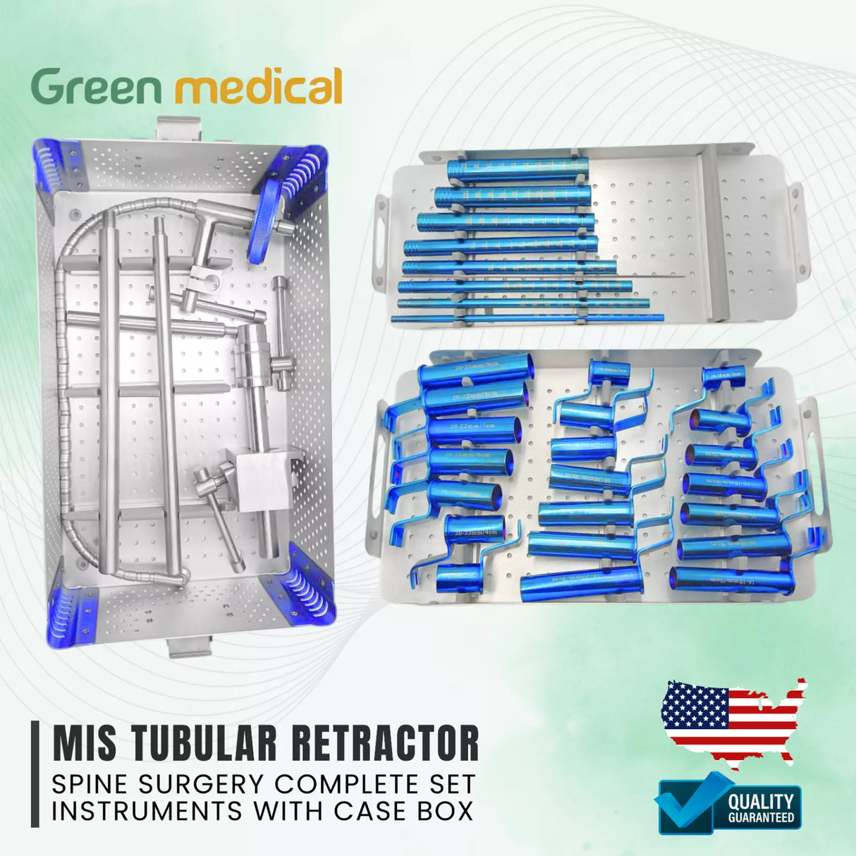 Mis Tubular Retractor Spine System Complete Set with Sterilize Box