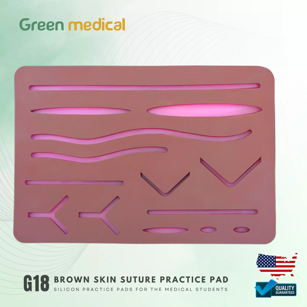 Brown Skin Suture Practice Pad G18 For The Medical Students