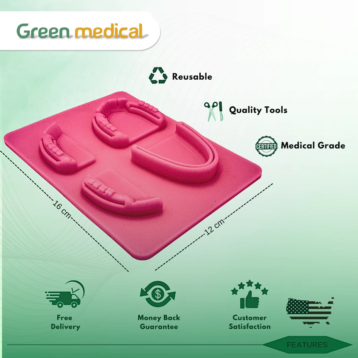 22 Pieces Practice Suture Kit with Dental Pad for Medical Students Training