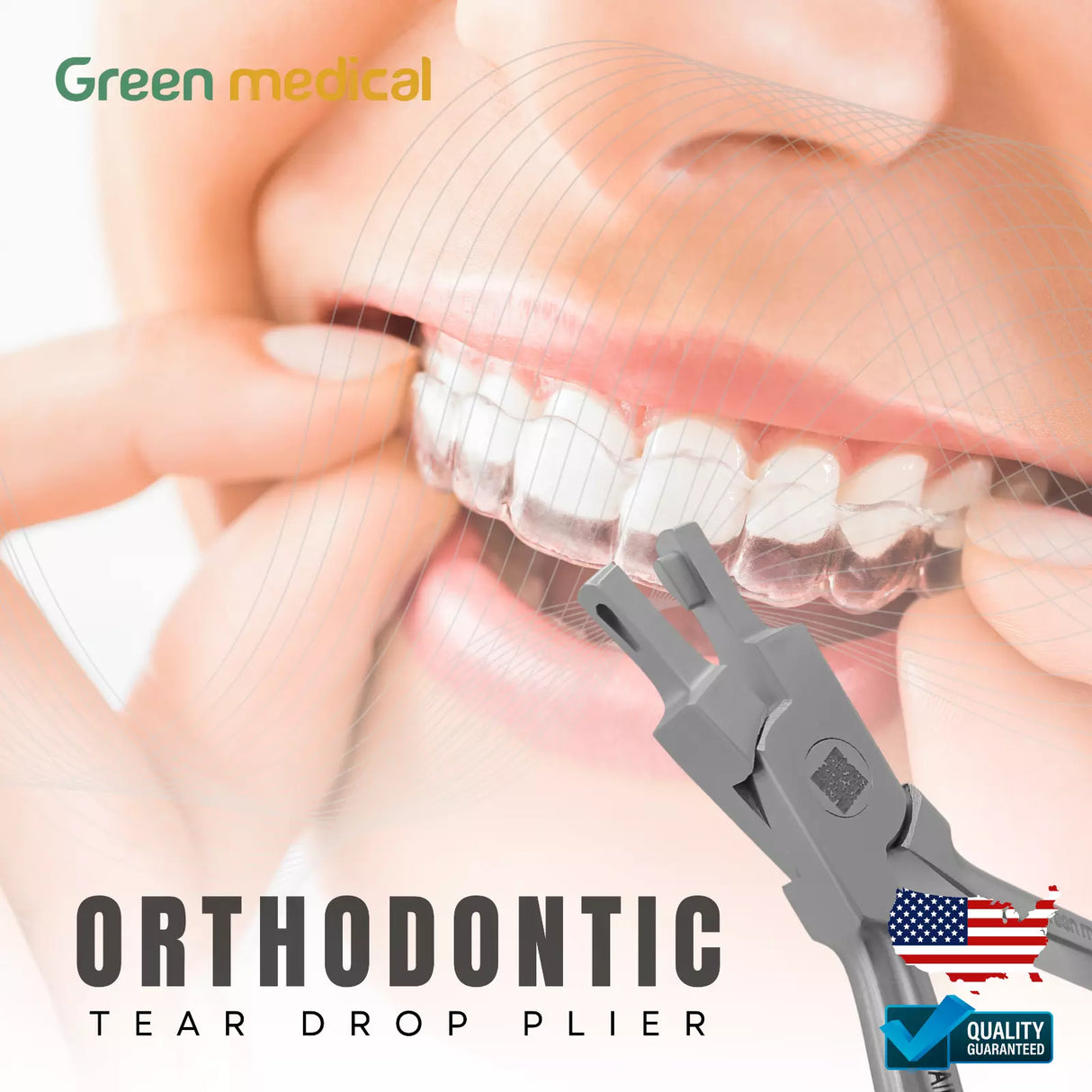 Orthodontic Tear Drop Plier Thermal Forming Retainer Clear Aligner Braces Plier