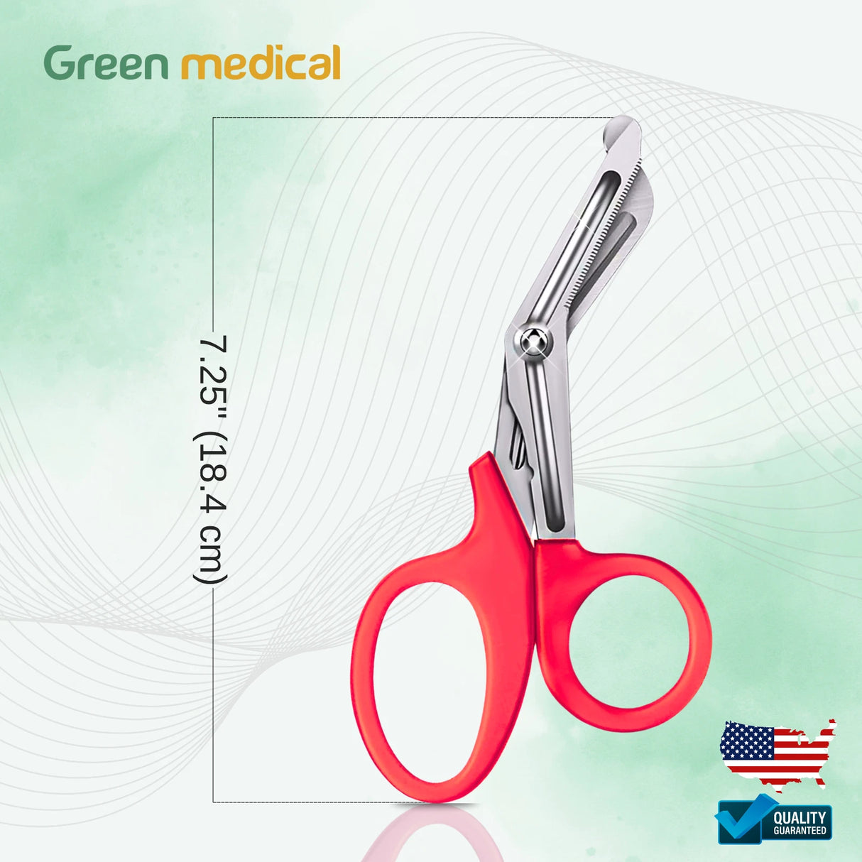 Paramedic EMT EMS Trauma Shear Nurse Scissor First Aid 7.25" Red German Grade