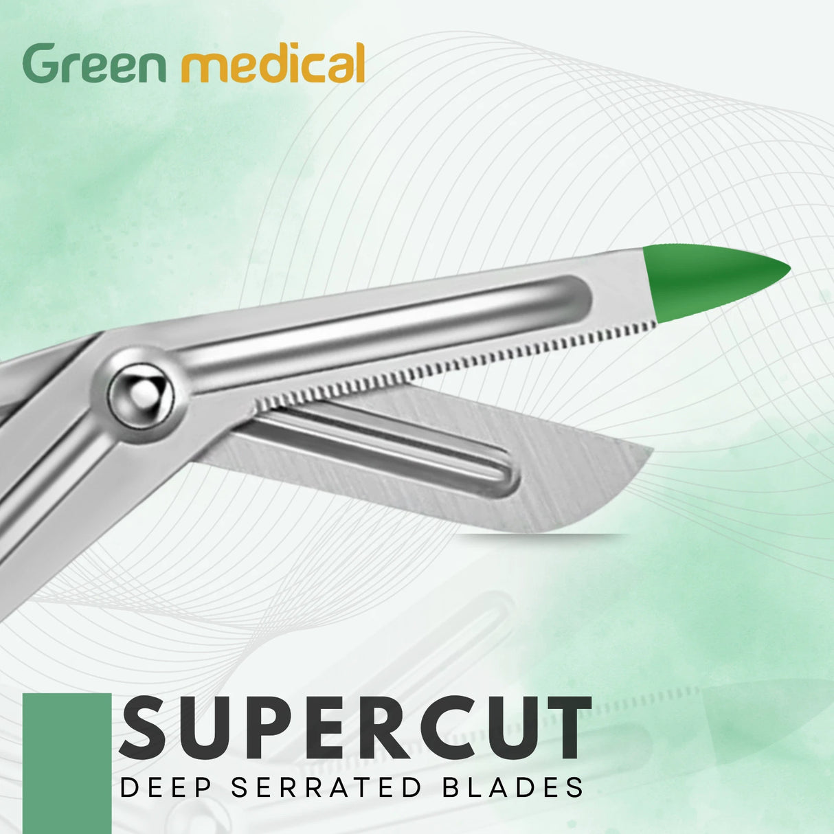 EMT Shears (Scissors) Bandage Paramedic EMS Rescue 5.50" GREEN TIP German Grade