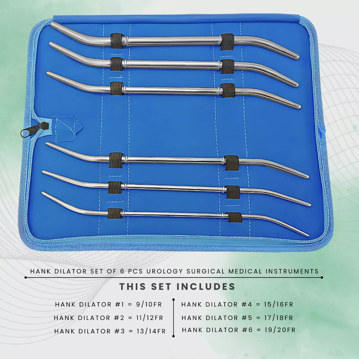 6 Pcs Hank Uterine Dilator Set Gynecology Surgical Instruments German Grade