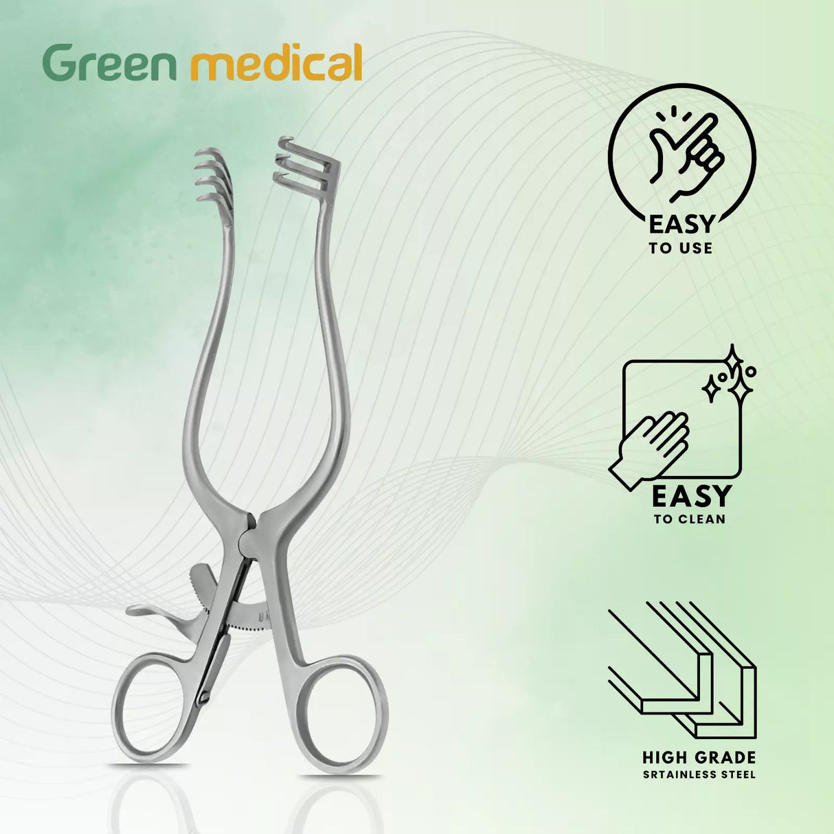 Weitlaner Retractor 8" 3x4 Prong SHARP Surgical Stainless Steel German Grade