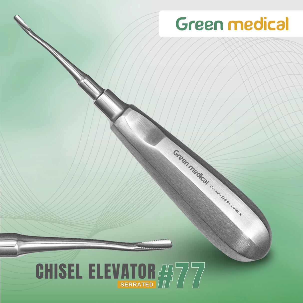 Chisel Elevator Serrated #77 Dental Surgical Instrument German Grade