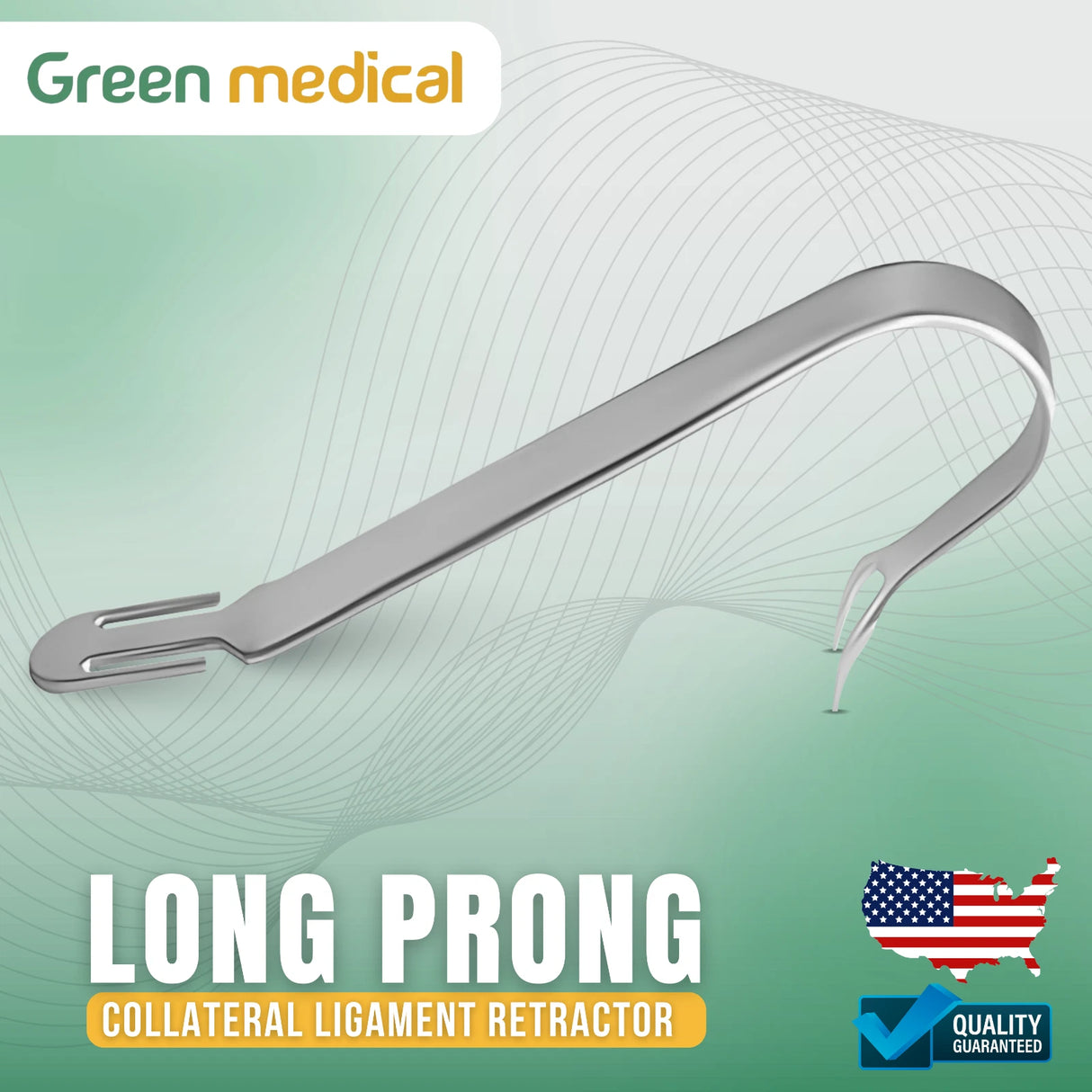 Collateral Ligament Retractor – Long Prong Orthopedic Surgical Instrument