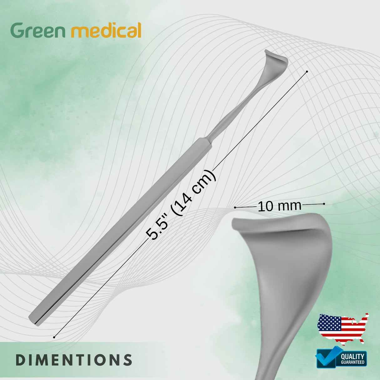 Desmarres Eyelid Retractor – 5.5" (14 cm), Size 1, 10mm Blade – German Grade Stainless Steel, Surgical Instrument