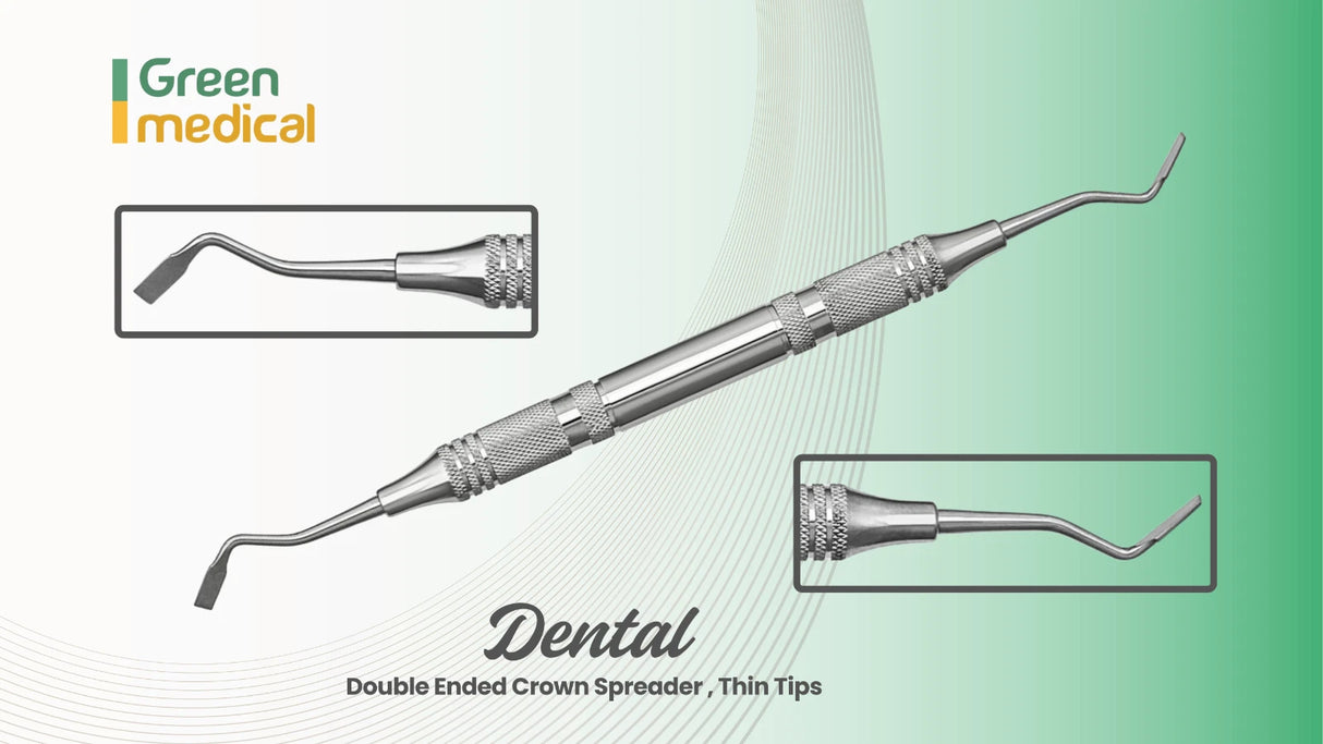 Double Ended Dental Crown Spreader , Thin Tips Stainless Steel German Grade