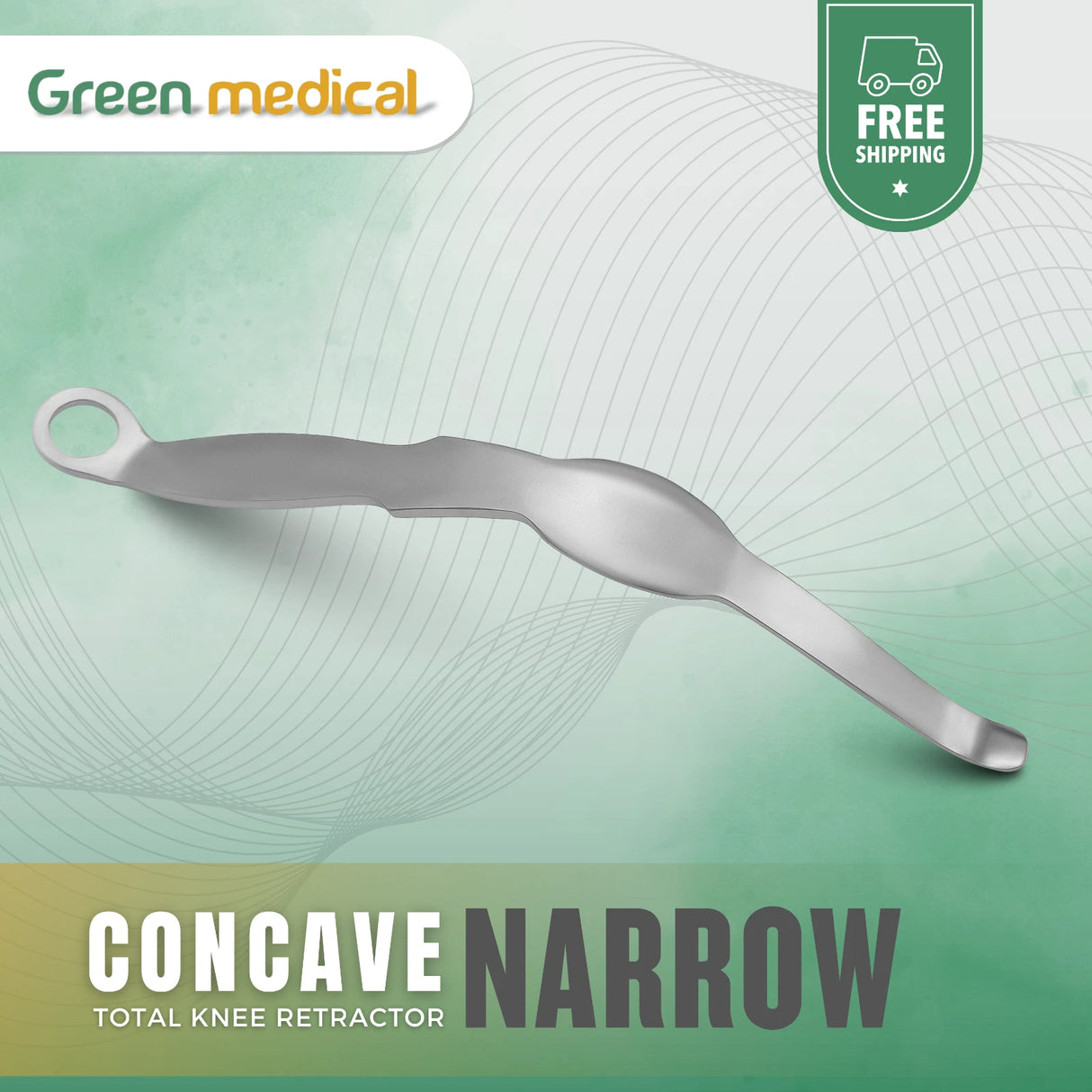 Concave Total Knee Retractor Narrow Orthopedic Surgical Instrument German Grade
