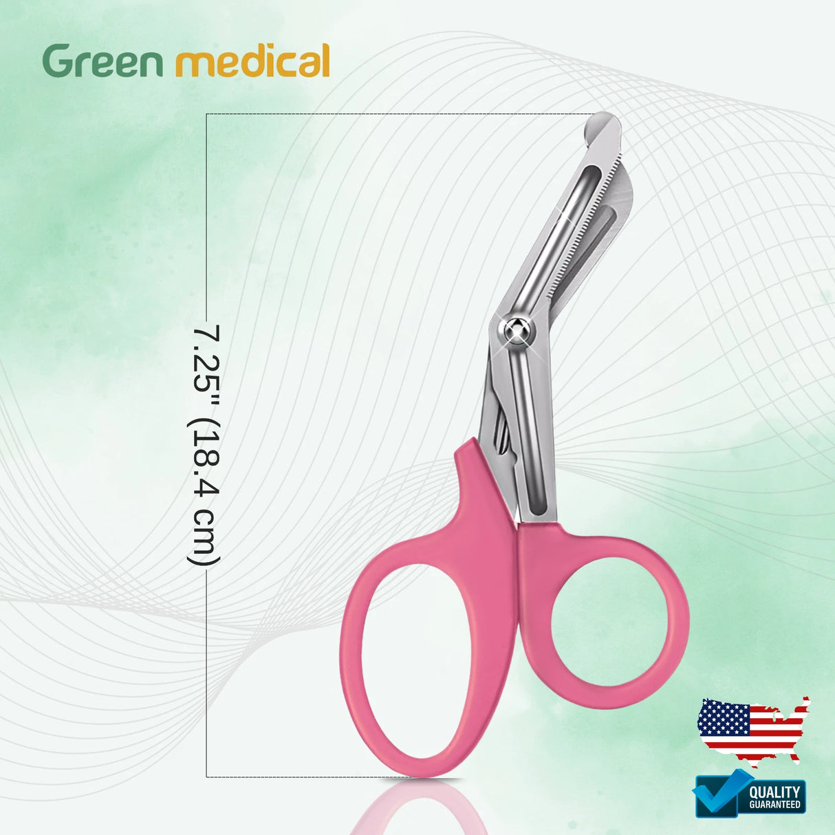 Paramedic EMT EMS Trauma Shear Nurse Scissor First Aid 7.25" Dark Pink German Grade