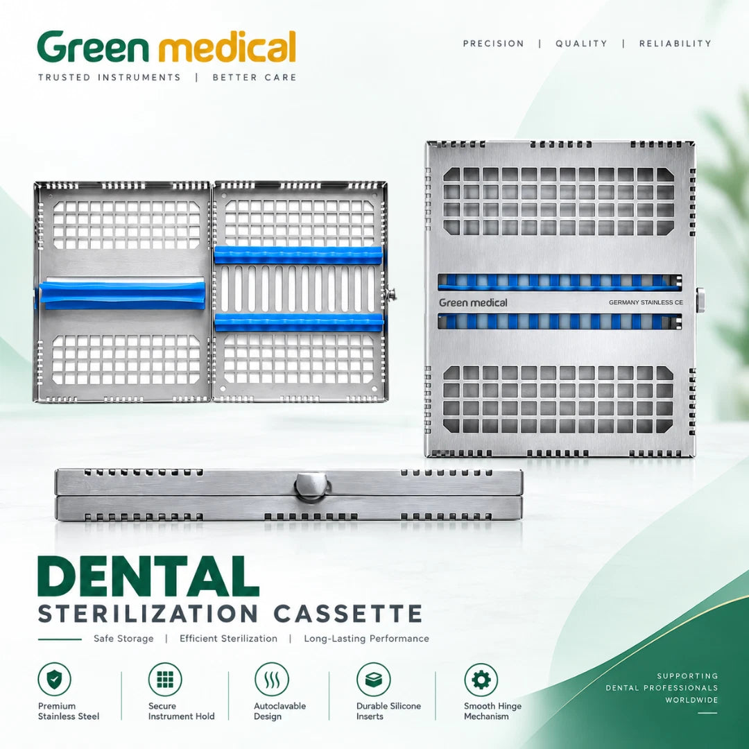 German Dental Autoclave Sterilization Cassette Rack Box for 10 Instruments
