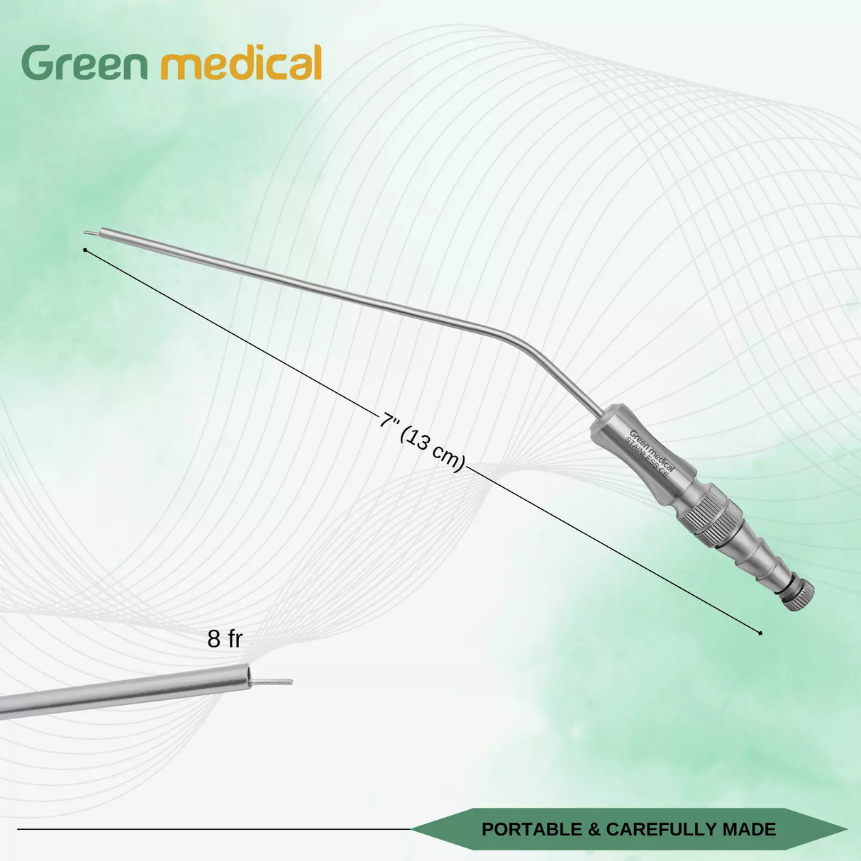 Frazier Suction Surgical Angular Tube 8fr, 13cm Diagnostic Instruments