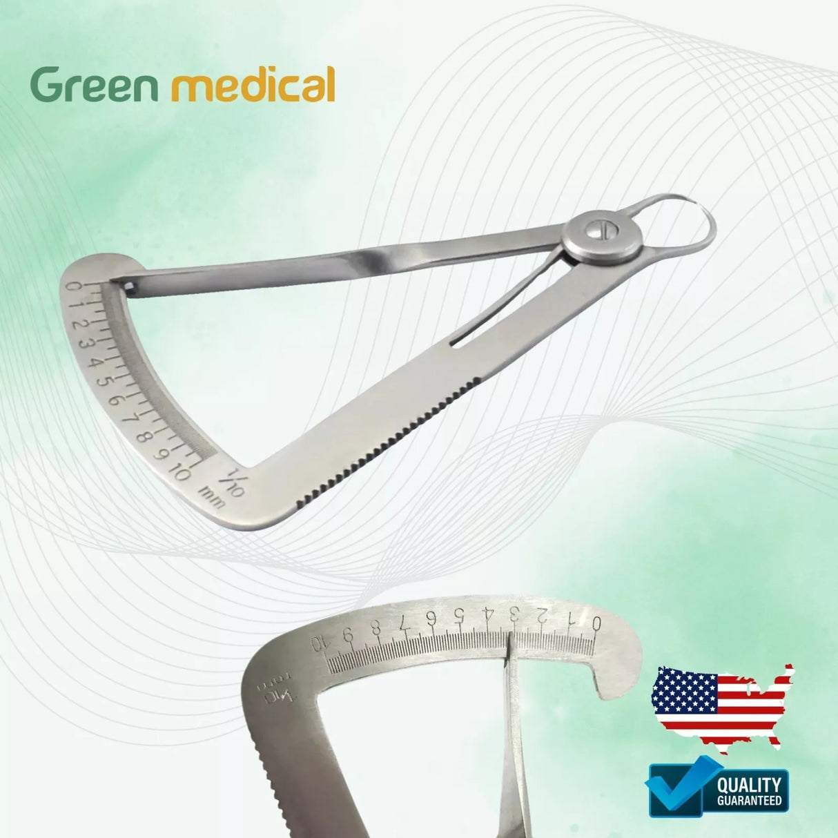 Crown IWANSON Gauge 4" Blunt Spring Measuring Caliper Jewelry Lab Instruments German Grade