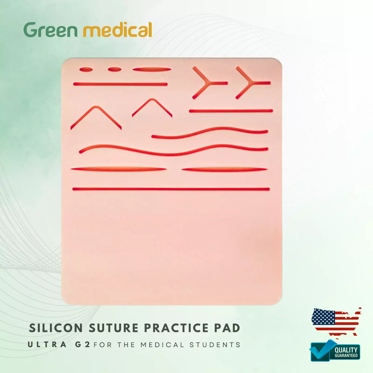 Medical Skin Suture Practice Pad Ultra G2 Wound Simulated For Training Kit