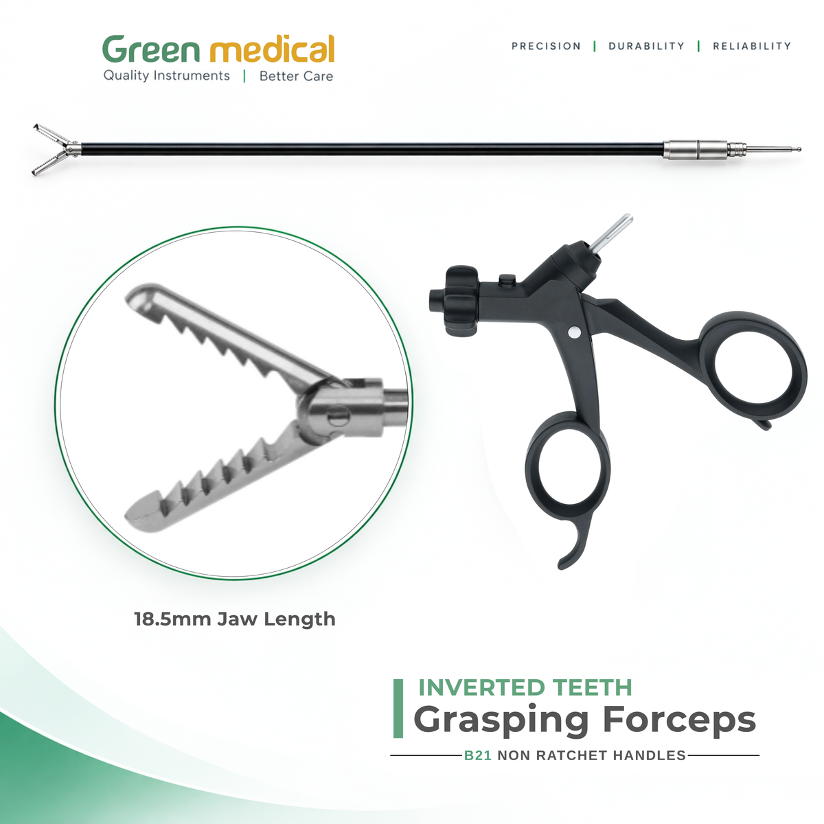 Reusable Monopolar Endoscopic Electrosurgical Instruments With B21 Non Ratchet Handle – German Stainless Steel