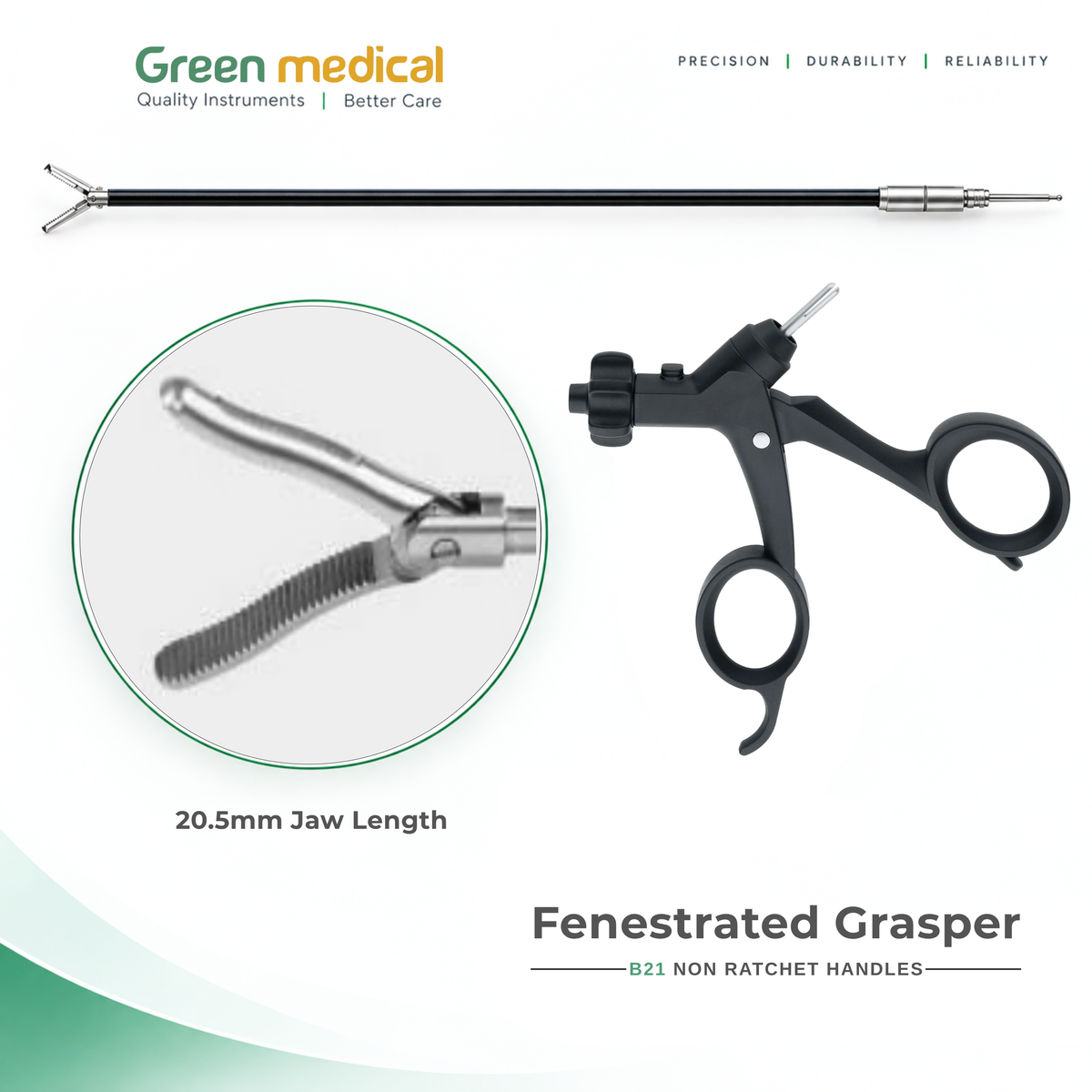 Reusable Monopolar Endoscopic Electrosurgical Instruments With B21 Non Ratchet Handle – German Stainless Steel