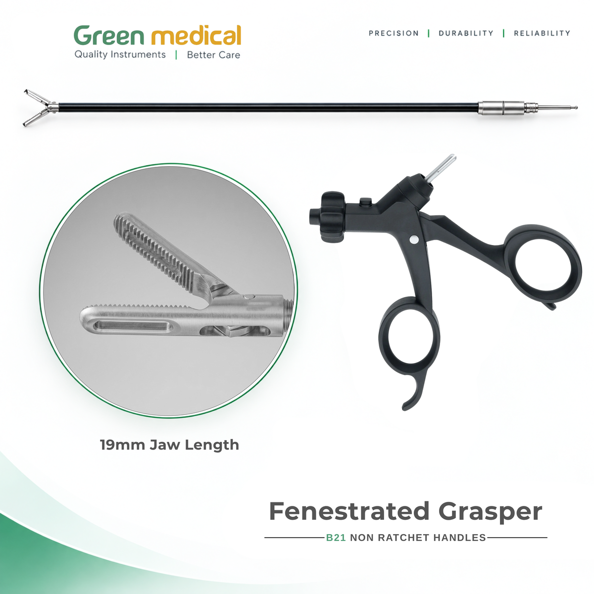 Reusable Monopolar Endoscopic Electrosurgical Instruments With B21 Non Ratchet Handle – German Stainless Steel