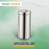 Applicator Jar Hospital Grade Stainless Steelware – 28 oz (3-1/8" x 6-1/2") Medical Dressing Container