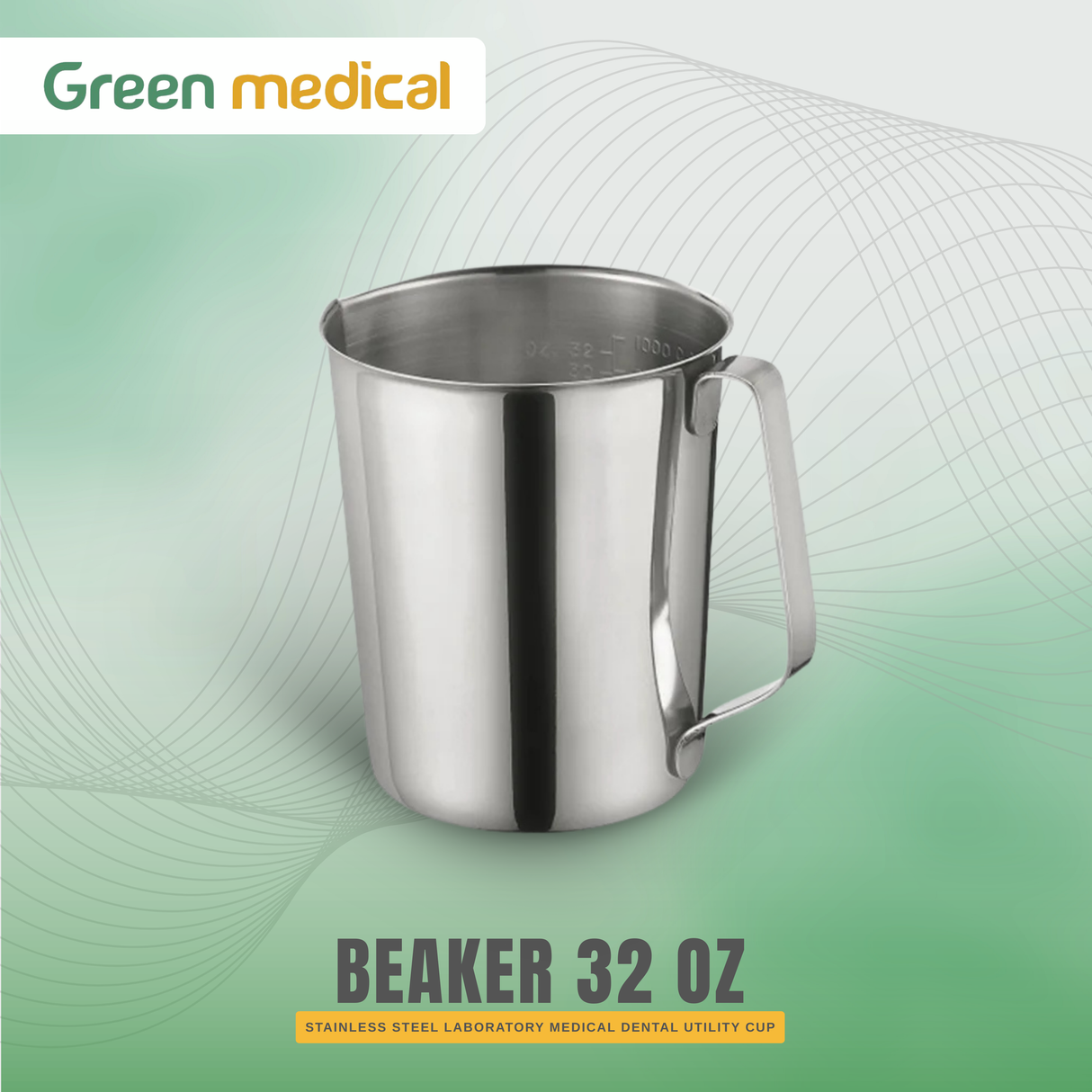 Stainless Steel Beaker 32 oz – Laboratory, Medical & Dental Utility Cup