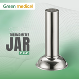 Stainless Steel Thermometer Jar – 1″ x 4″ Medical Instrument Storage Container