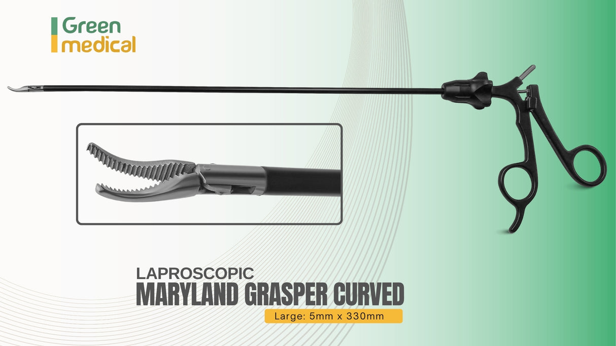 Laparoscopic Maryland Curved Dissecting Grasper 5mm x 33cm – Precision Surgical Forceps for Minimally Invasive Procedures