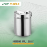 Stainless Steel Dressing Jar – 1 Quart Reusable Medical Storage Container