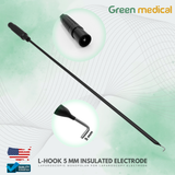 L-Hook 5 mm Insulated Electrode laparoscopic monopolar for laparoscopy electrode