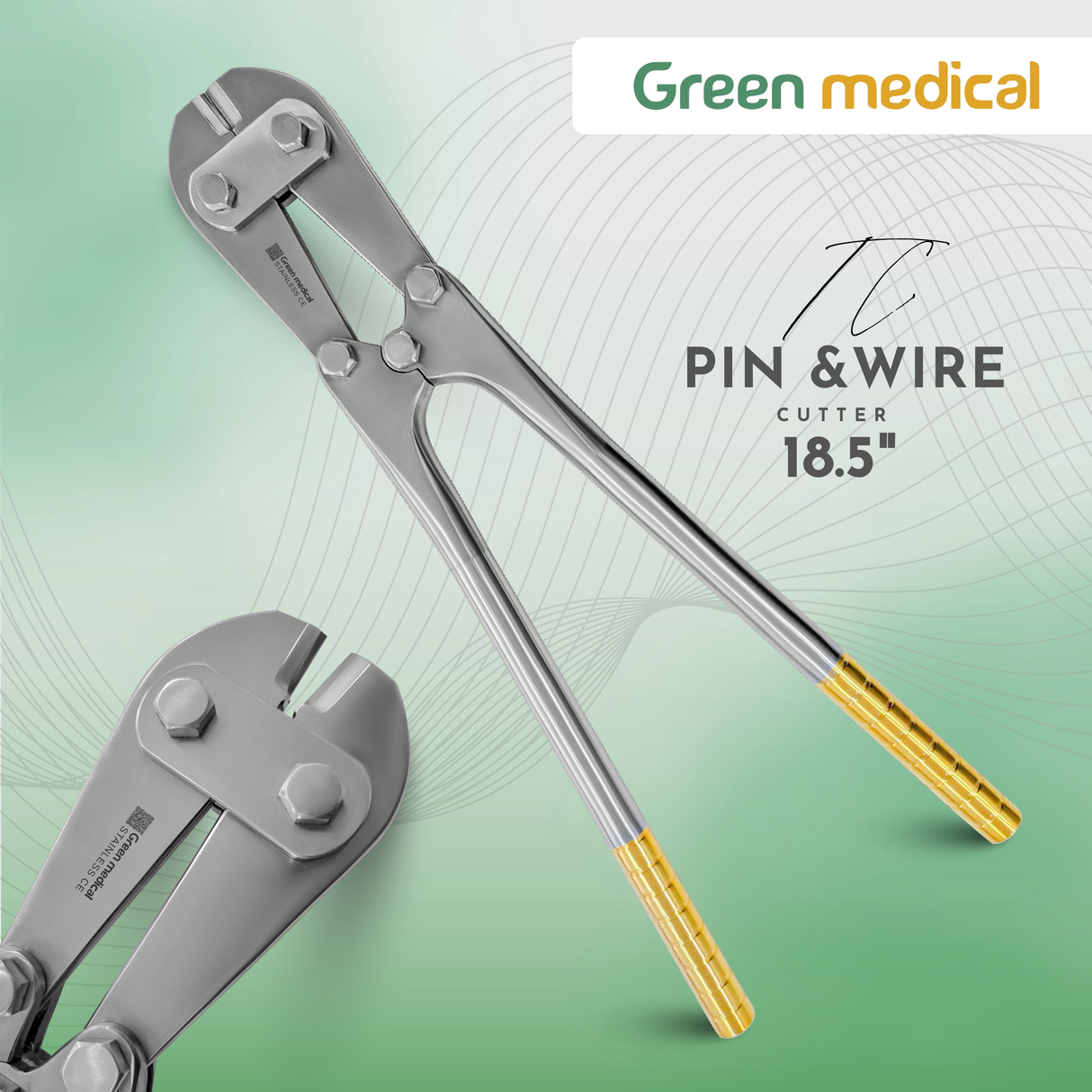 T/C Pin & Wire Cutter 18.5" | Heavy-Duty Orthopedic Instrument German Grade