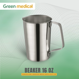 Stainless Steel Beaker 16 oz – Laboratory Medical Dental Utility Cup, Autoclavable