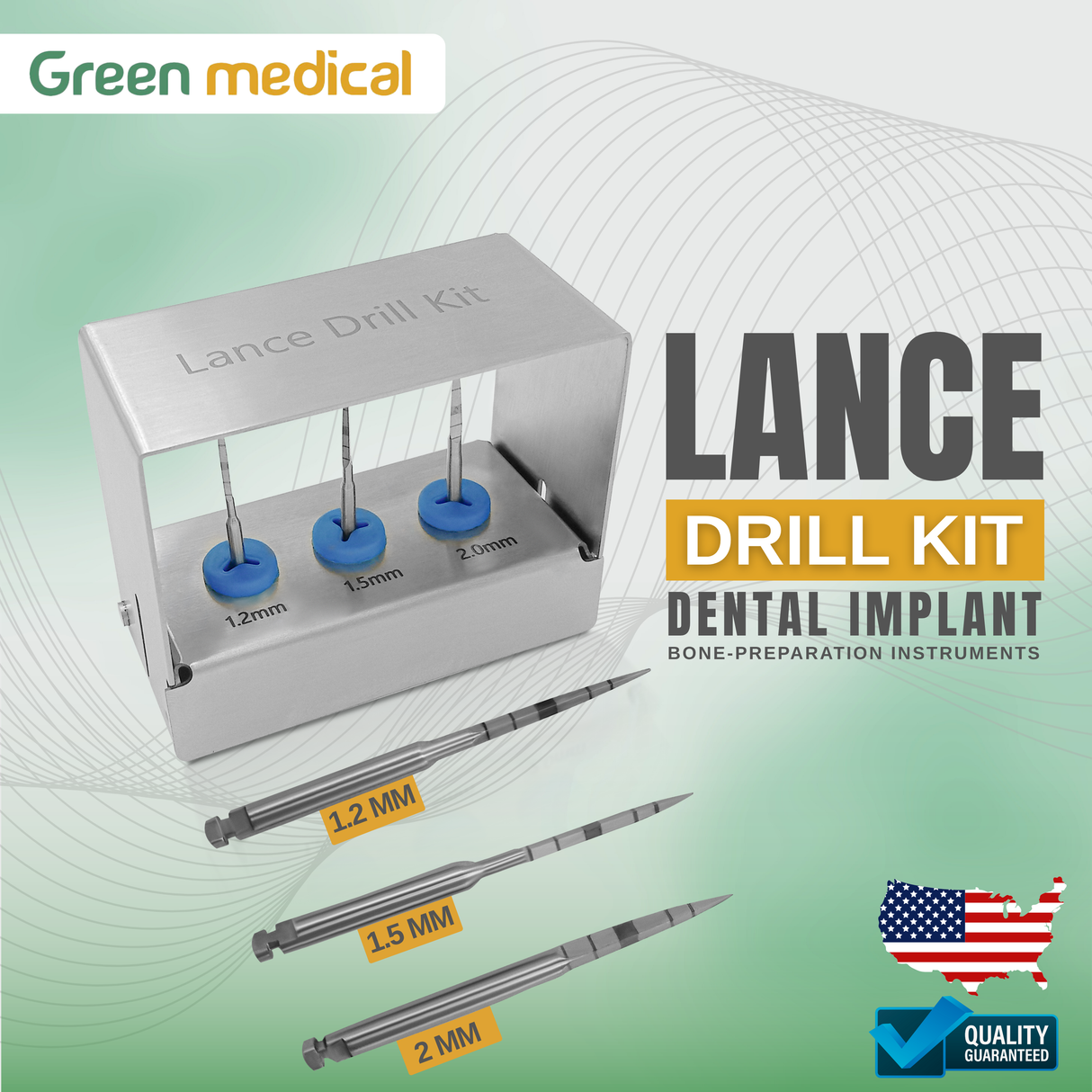 Lance Drill Kit – Surgical Implant Bone Penetration Tools German Stainless Steel