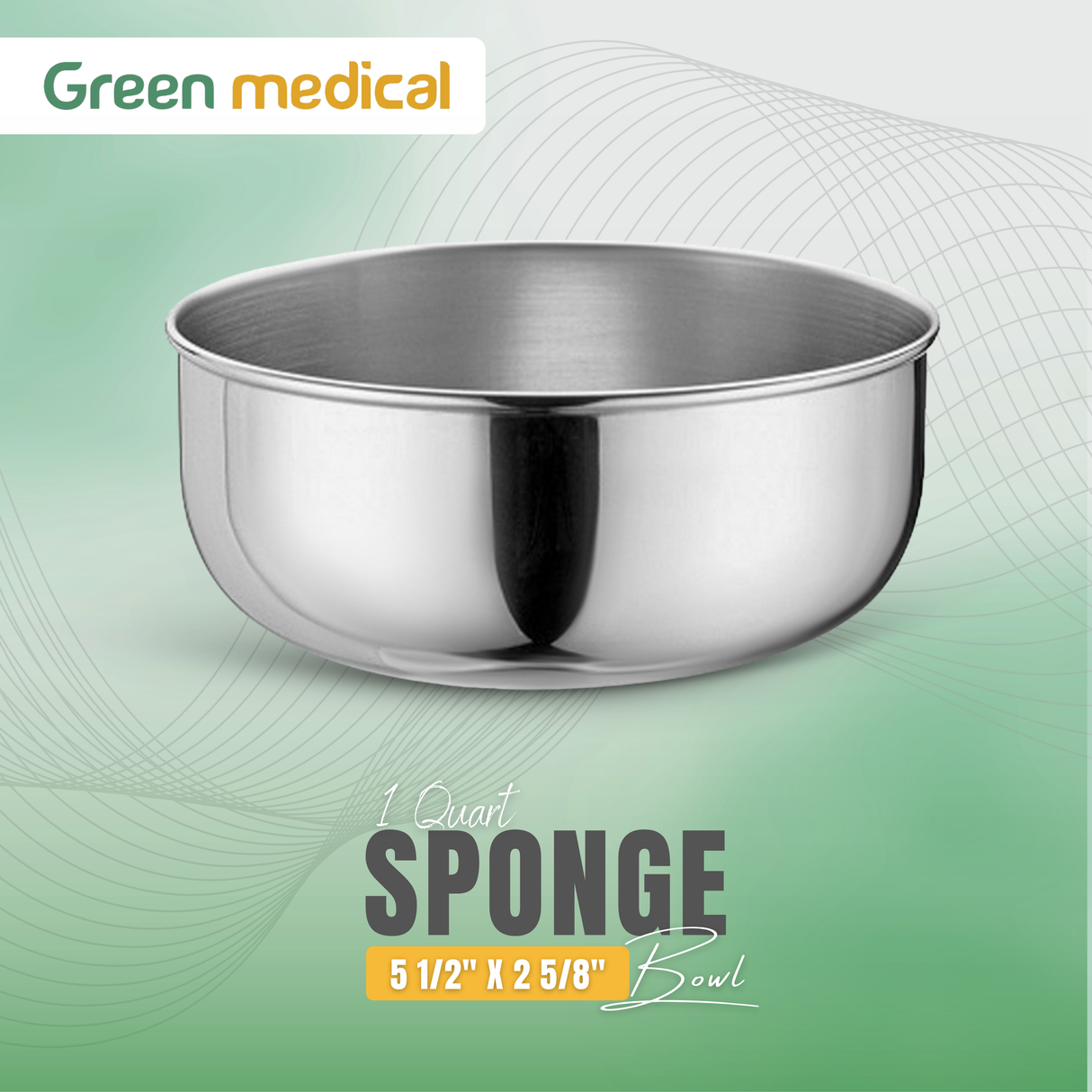 Stainless Steel Sponge Bowl – 1 Quart | Medical & Surgical Utility Bowl
