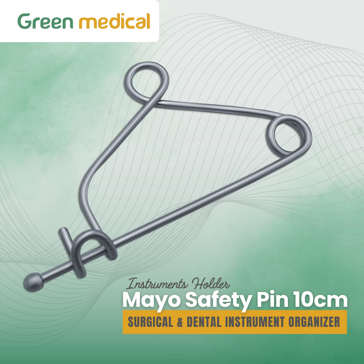 Mayo Safety Pin 10cm Surgical & Dental Instrument Organizer