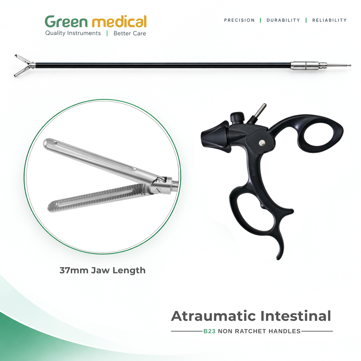 Reusable Monopolar Endoscopic Electrosurgical Instruments With B23 Non Ratchet Handle – German Stainless Steel