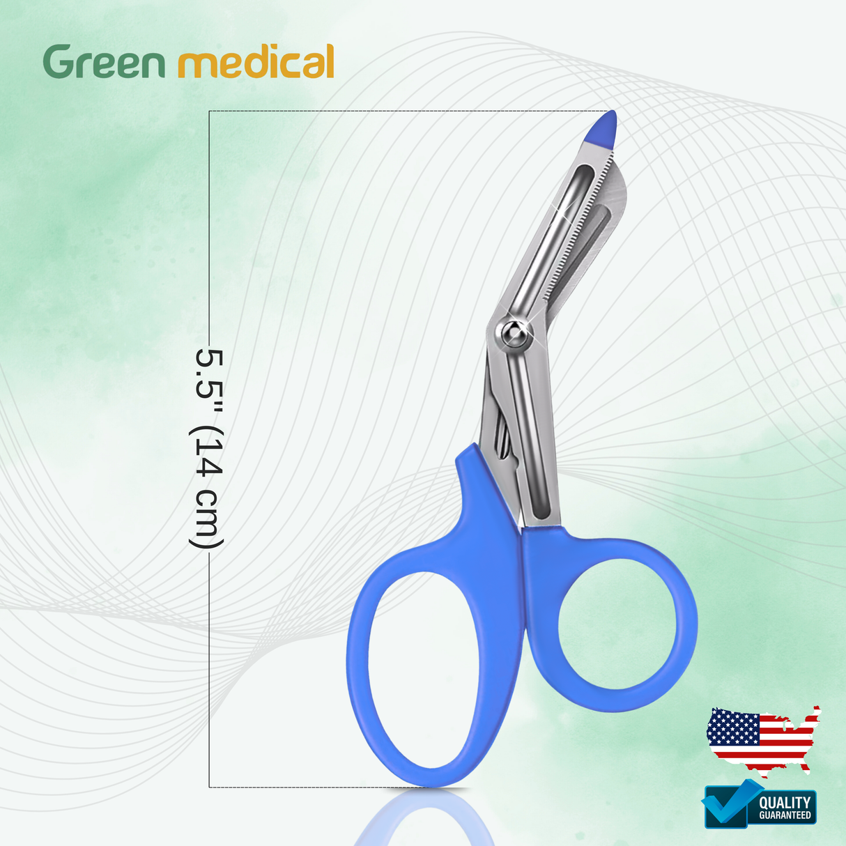 EMT Shears (Scissors) Bandage Paramedic EMS Rescue 5.50" ROYAL BLUE TIP German Grade