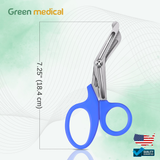Paramedic EMT EMS Trauma Shear Nurse Scissor First Aid 7.25" Royal Blue German Grede