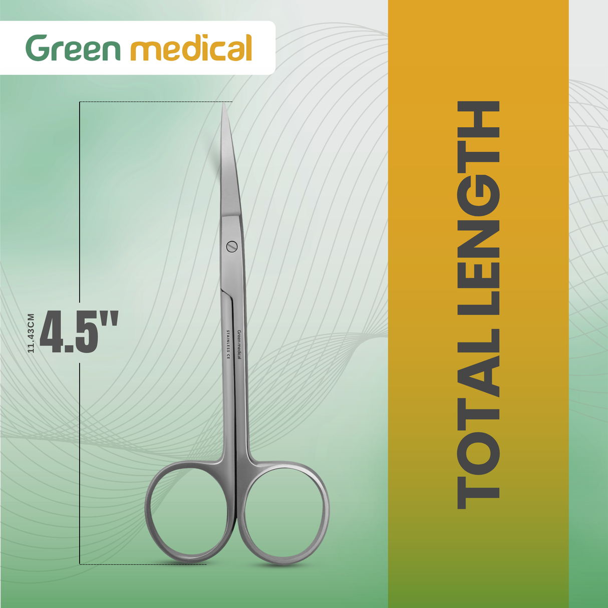 12 Iris Scissors 4.5" Curved – Surgical & Dental Precision Cutting Scissors – Stainless Steel German Grade Instruments