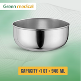 Stainless Steel Sponge Bowl – 1 Quart | Medical & Surgical Utility Bowl