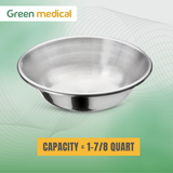 Stainless Steel Wash Basin – 1-7/8 Quart Medical & Surgical Utility Bowl