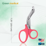 Paramedic EMT EMS Trauma Shear Nurse Scissor First Aid 7.25" Neon Pink German Grade