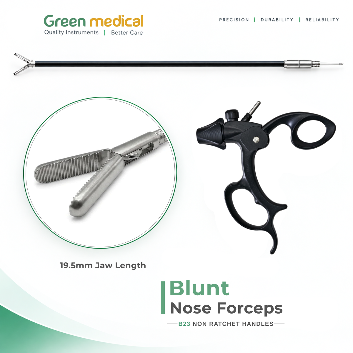 Reusable Monopolar Endoscopic Electrosurgical Instruments With B23 Non Ratchet Handle – German Stainless Steel