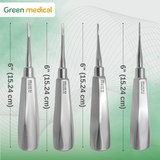 Dental Luxating Root Tip Elevators Set – Straight, Octagonal Handle