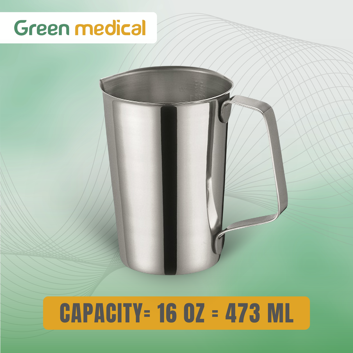 Stainless Steel Beaker 16 oz – Laboratory Medical Dental Utility Cup, Autoclavable